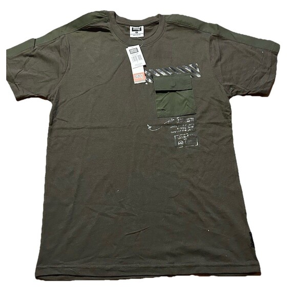 GTLY Olive Green T-Shirt Men’s Small NWT Pocket Graphic Tee Streetwear - Picture 1 of 5